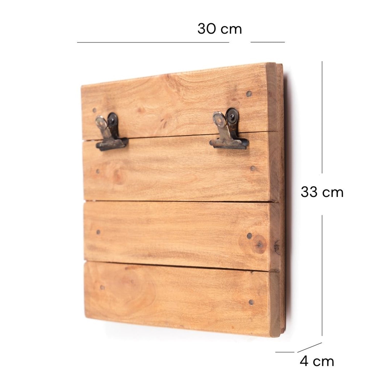 FOTO KLEMMBRETT "PINZA II" | Massivholz, 33 cm | Holz Clipboard