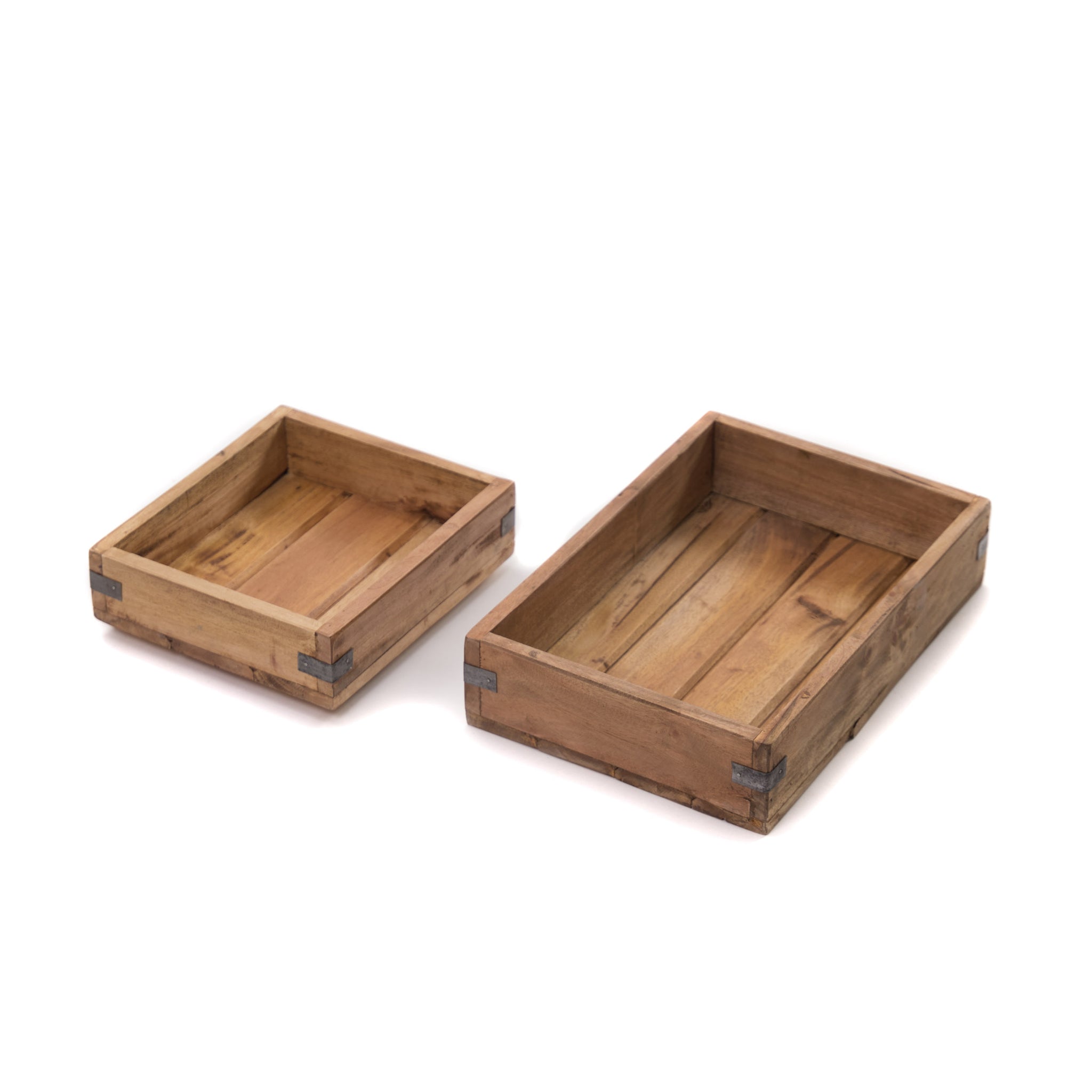 AUFBEWAHRUNGSKISTE "TRAYS" | 2-teilig, Mahagoni | Organizer