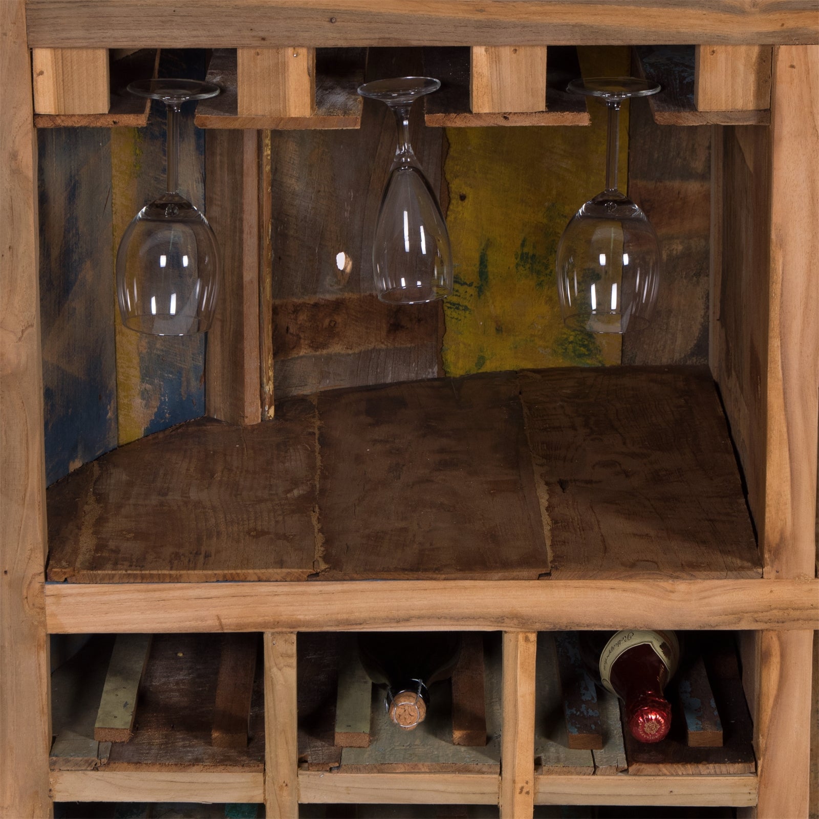 BARSCHRANK "CIRCULO" | Massivholz, 180 cm | Hausbar, Verkaufstresen