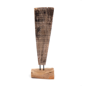 HOLZ MASKE "WORU" | Massivholz, 82cm | Deko Skulptur