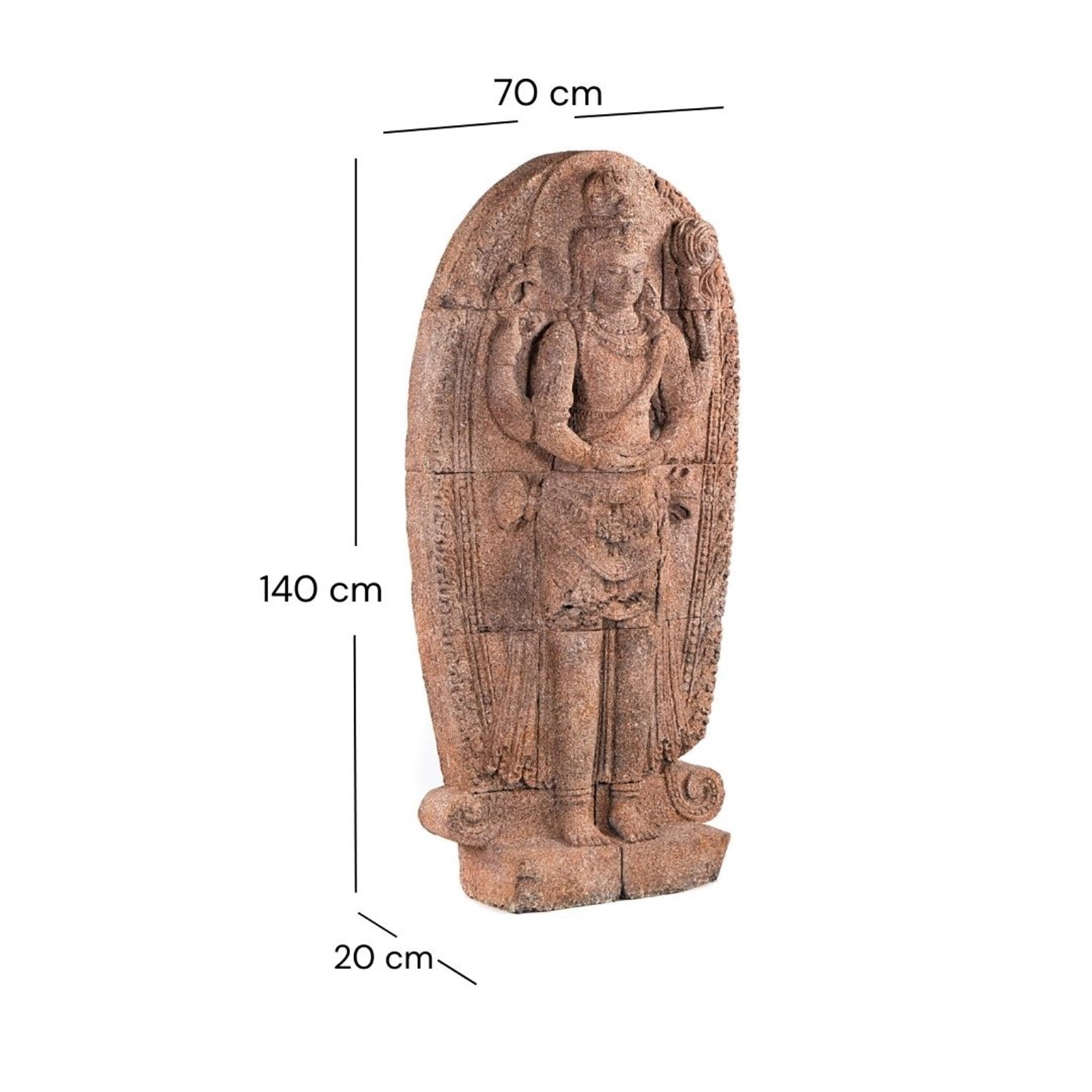 GÖTTER SKULPTUR "SIWA" | Beton, 140cm | Shiva Steinfigur, Statue