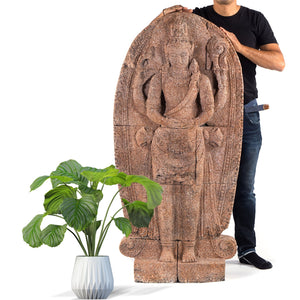 GÖTTER SKULPTUR "SIWA" | Beton, 140cm | Shiva Steinfigur, Statue