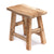 HOLZ HOCKER "CURVO" | Teakholz, 50 cm | Sitzhocker, Blumenhocker