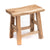 HOLZ HOCKER "CURVO" | Teakholz, 50 cm | Sitzhocker, Blumenhocker