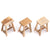 HOLZ HOCKER "SQUARE 30" | Teakholz, 30 cm | Teak Schemel, Blumenhocker