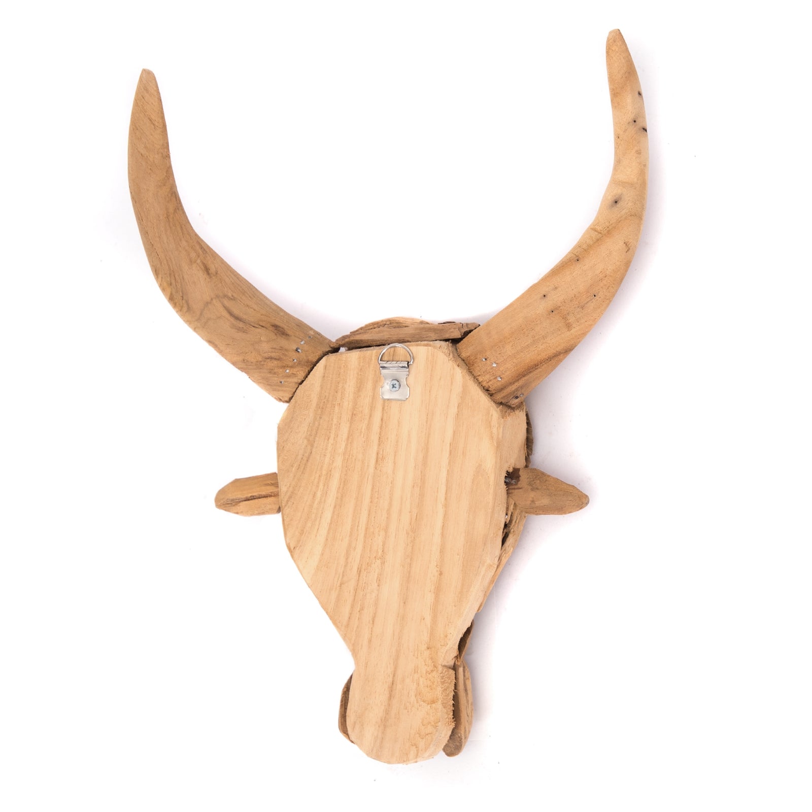 WAND DEKO "BULL HEAD" | Teakholz, 34 cm | Treibholz Deko Geweih
