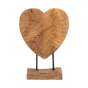 HERZ FIGUR "LOVE" | Holz, 36 cm | Herz Skulptur, Deko Aufsteller