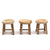 RUNDER HOLZ SCHEMEL "LOU" | 20 cm, Teak | Blumen Hocker