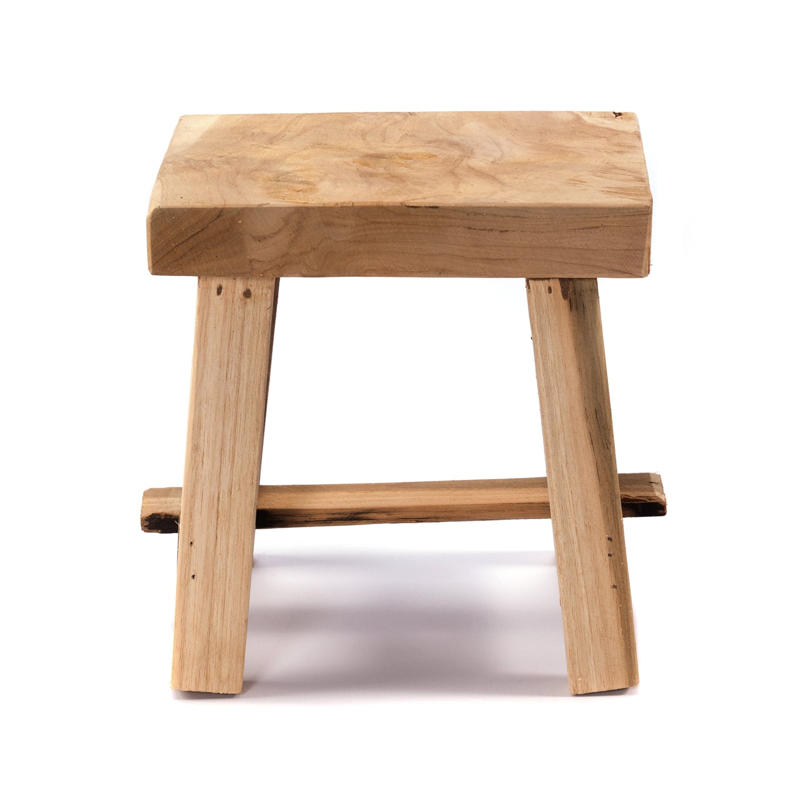 HOLZ HOCKER "SQUARE 20" | Teakholz, 20 cm | Schemel, Blumenhocker