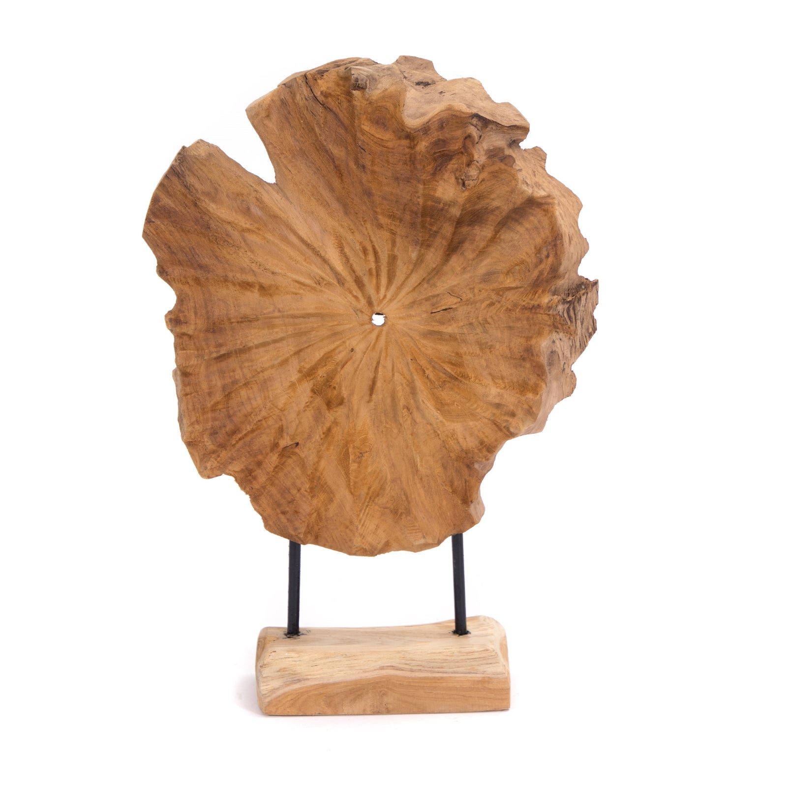 RUNDE HOLZ SKULPTUR "ROYA" | 40 cm | Dekoobjekt, Holzfigur