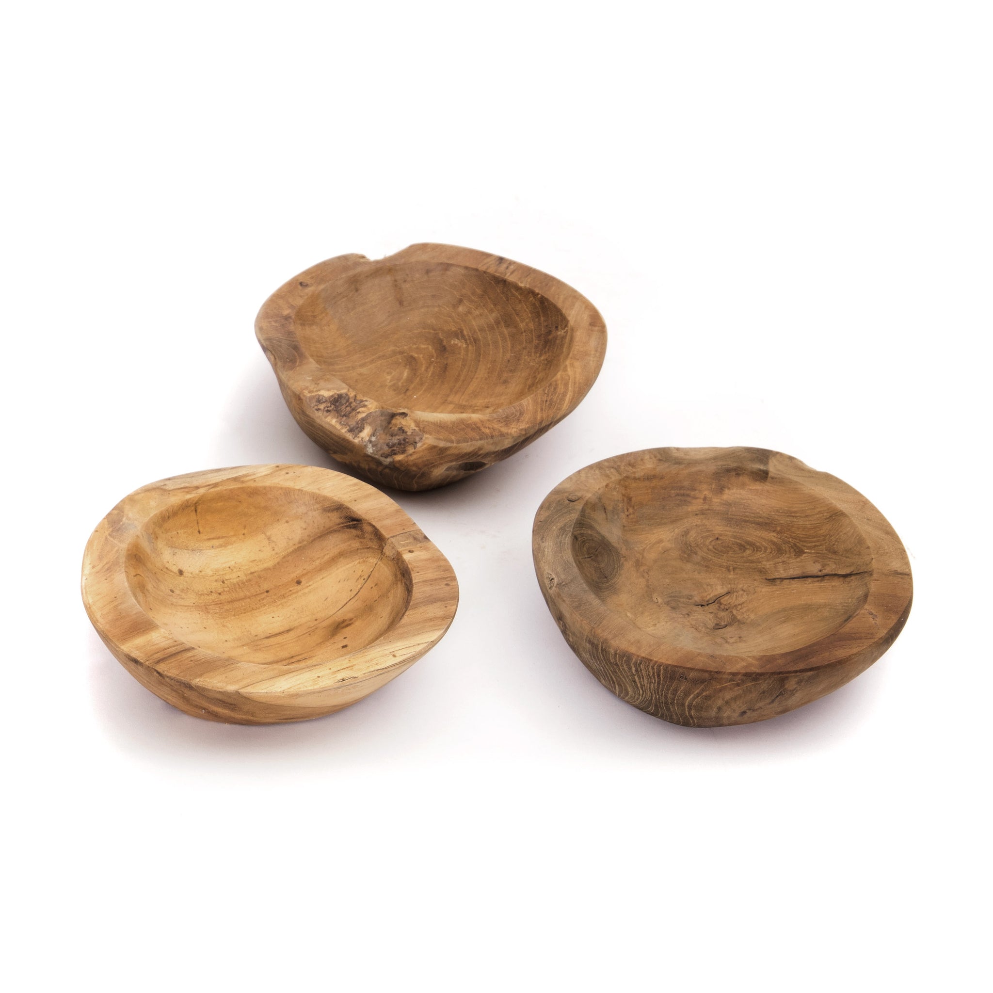 HOLZ SCHALE "YANARA" | Teakholz, 18 cm | Wurzelholz Teakschale