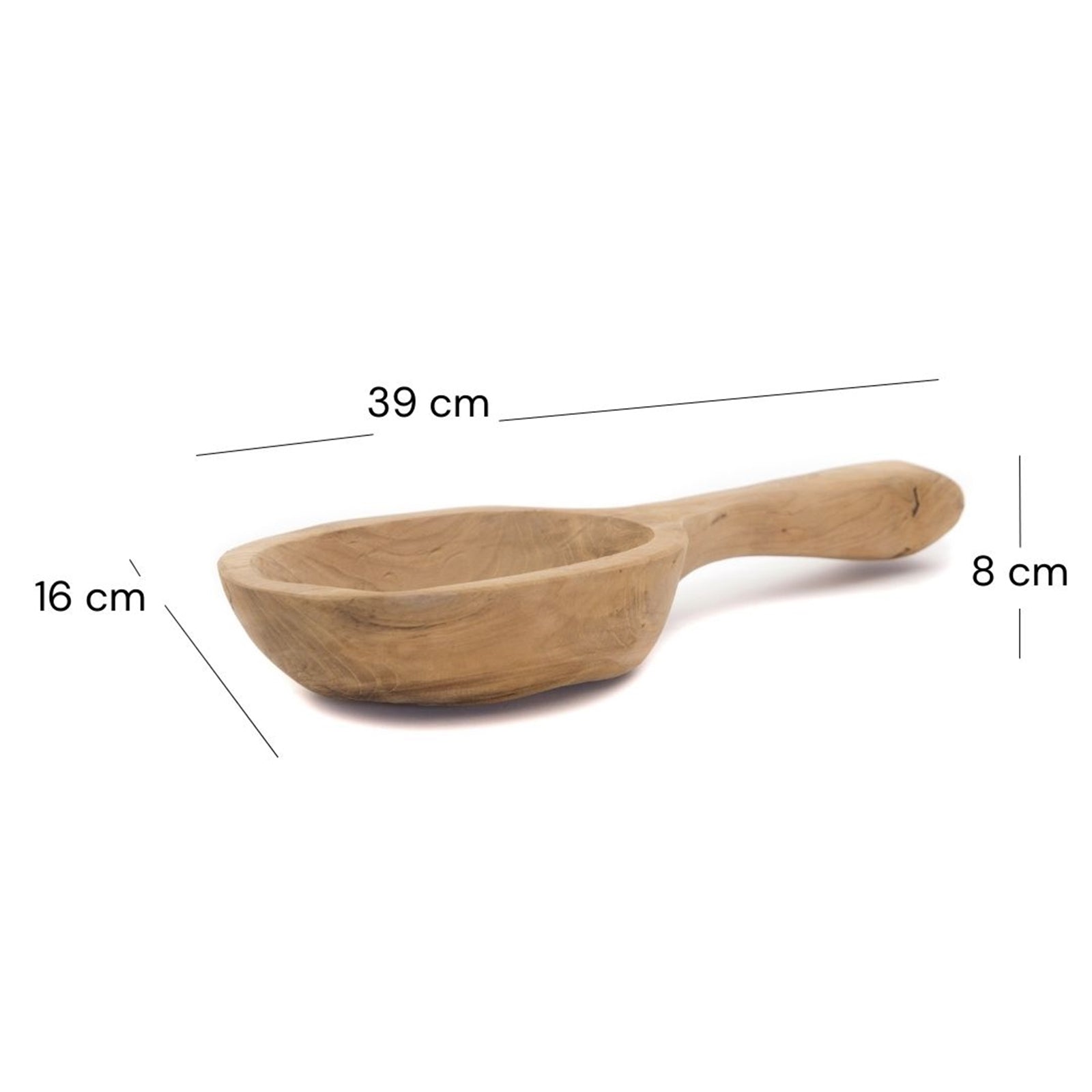 TEAK SCHALE "SCOOP" |  Teakholz | Wurzelholzschale Kellenform