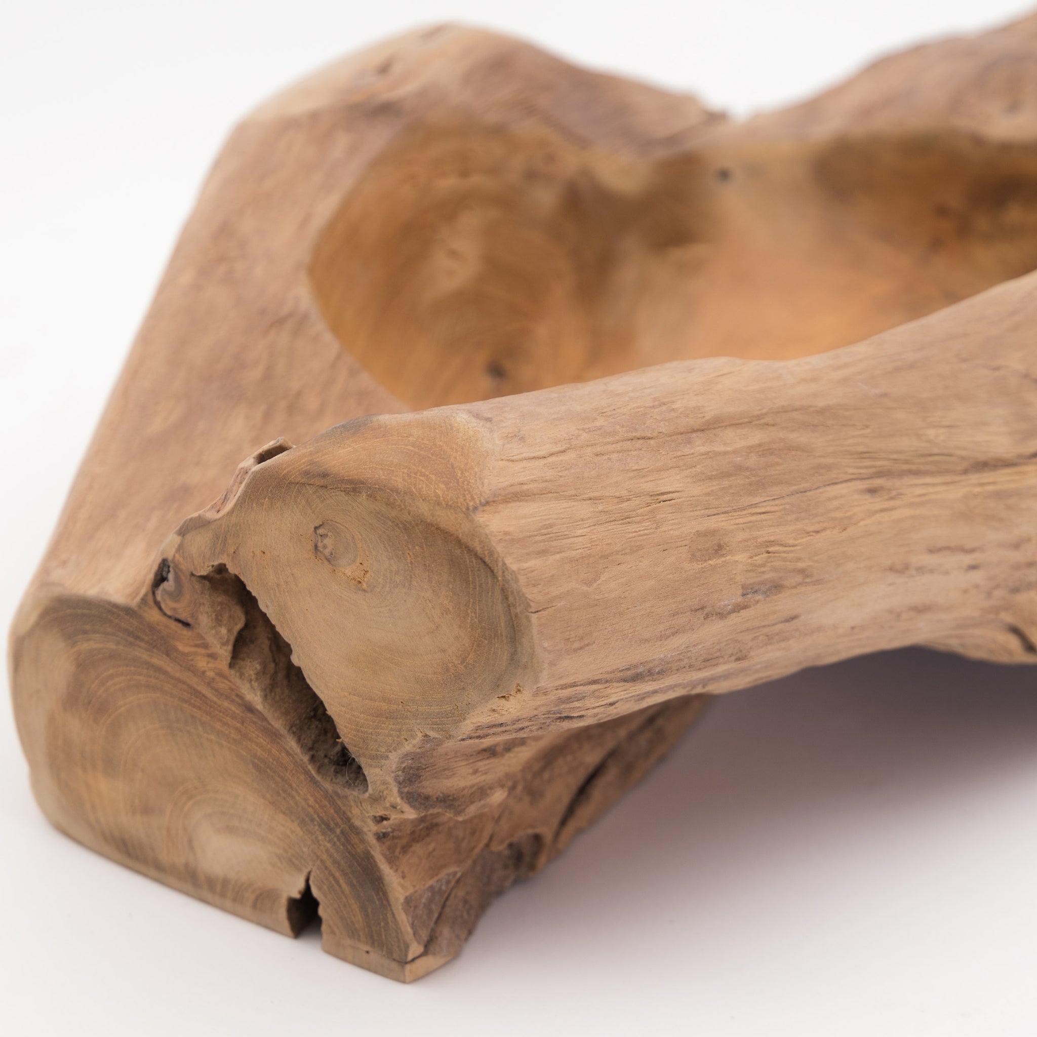 WURZELHOLZ SCHALE "NOVIA" | 41 cm, Teakholz | Naturholzschale