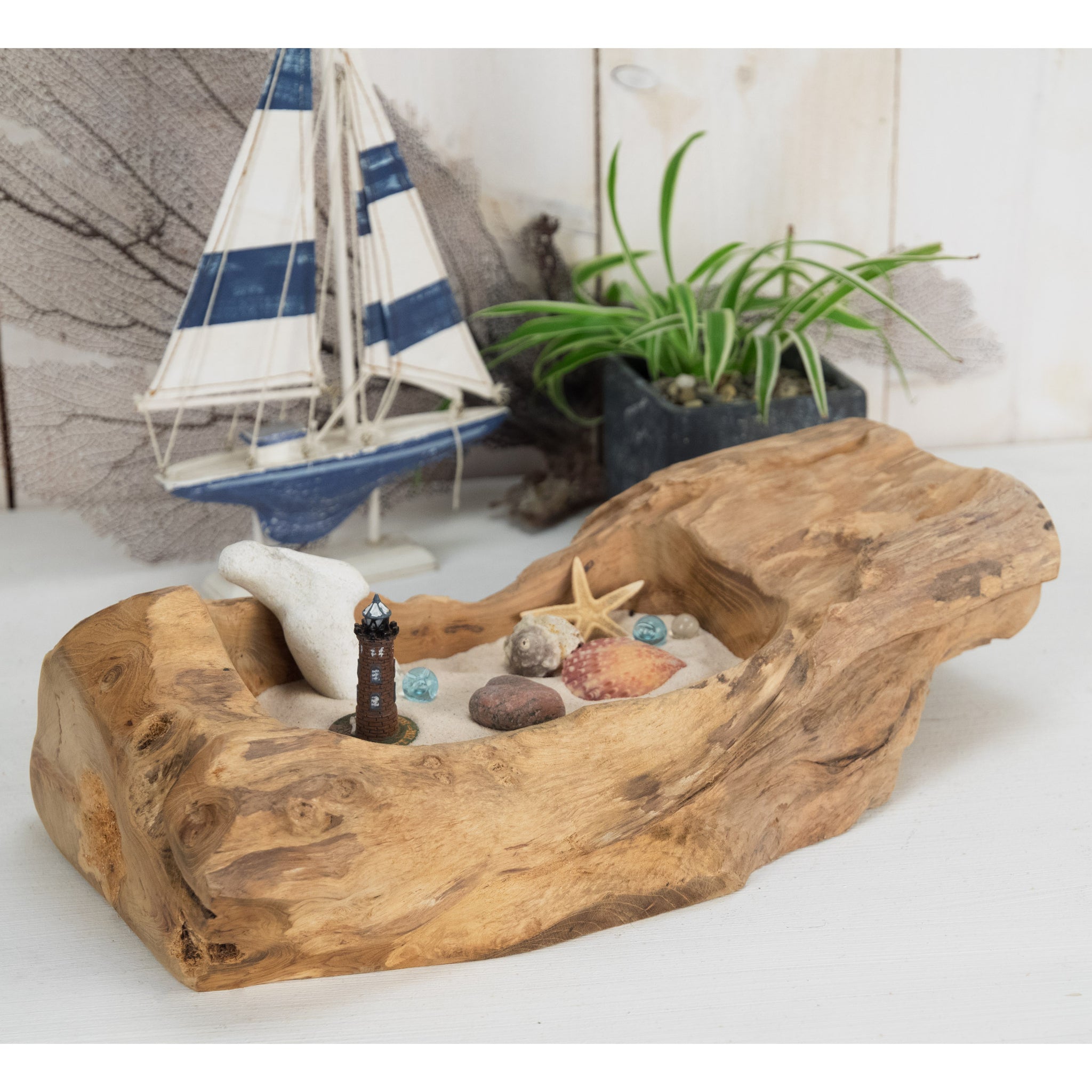 WURZELHOLZ SCHALE "NOVIA" | 41 cm, Teakholz | Naturholzschale