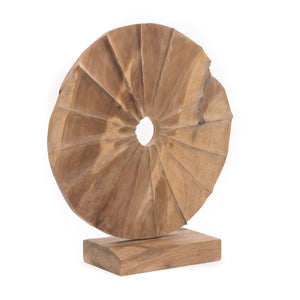 RUNDE NATUR SKULPTUR "CIRCULAR II" | Teak | Teakholz Figur