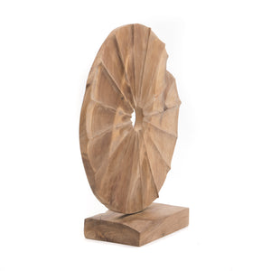 RUNDE NATUR SKULPTUR "CIRCULAR II" | Teak | Teakholz Figur