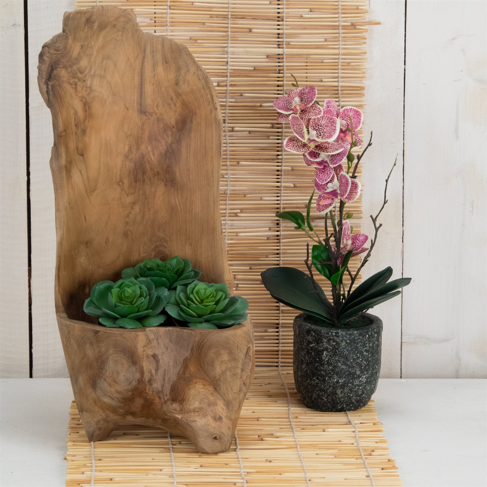 TEAK ÜBERTOPF "POT" | Teakholz, 40 cm | Wurzelholz Schale