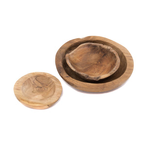 HOLZ SCHALEN SET "BOWL" | Teak | Deko Schale, Obstschale