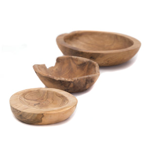 HOLZ SCHALEN SET "BOWL" | Teak | Deko Schale, Obstschale