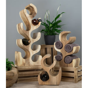 WEINREGAL "CURVE 8" | Suarholz, 8 Flaschen | Holz Flaschenregal