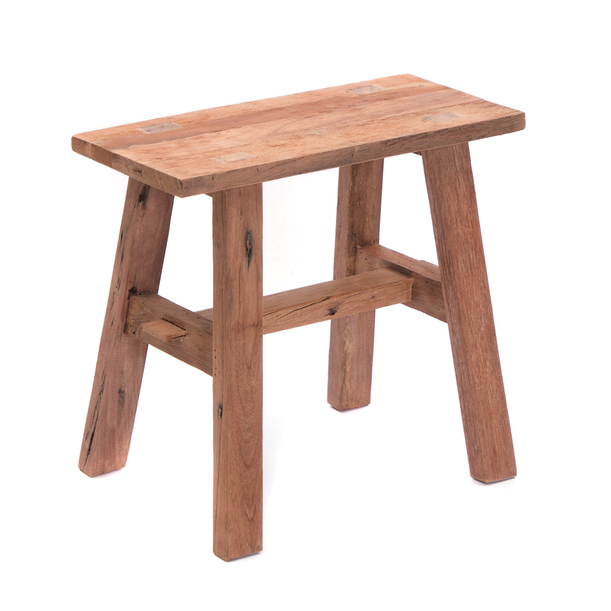 HOLZ HOCKER "RECTA 45" | 50x45 cm, Recyclingholz | Pflanzenhocker