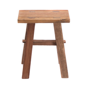 HOLZ HOCKER "RECTA 42" | Massivholz, 42x35 cm | Sitzhocker