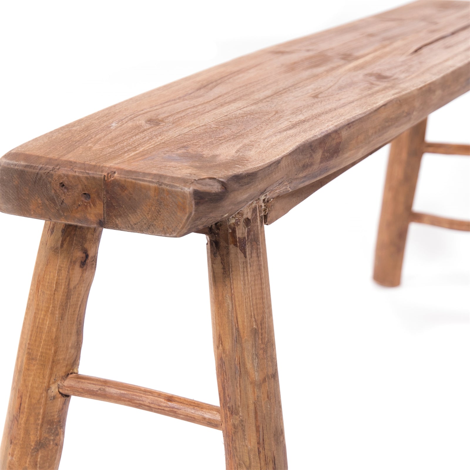 HOLZBANK "MALU 120" | Teakholz, 120 cm | Baumkante Sitzbank