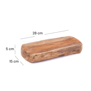 HOLZ SCHALE "PARI" | Teakholz Wurzel, 28 cm | Deko Tablett