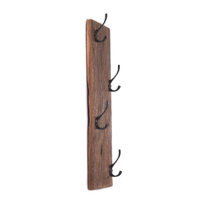WANDGARDEROBE "BOARD III" | 4 Haken, Massivholz | Garderobenpaneel
