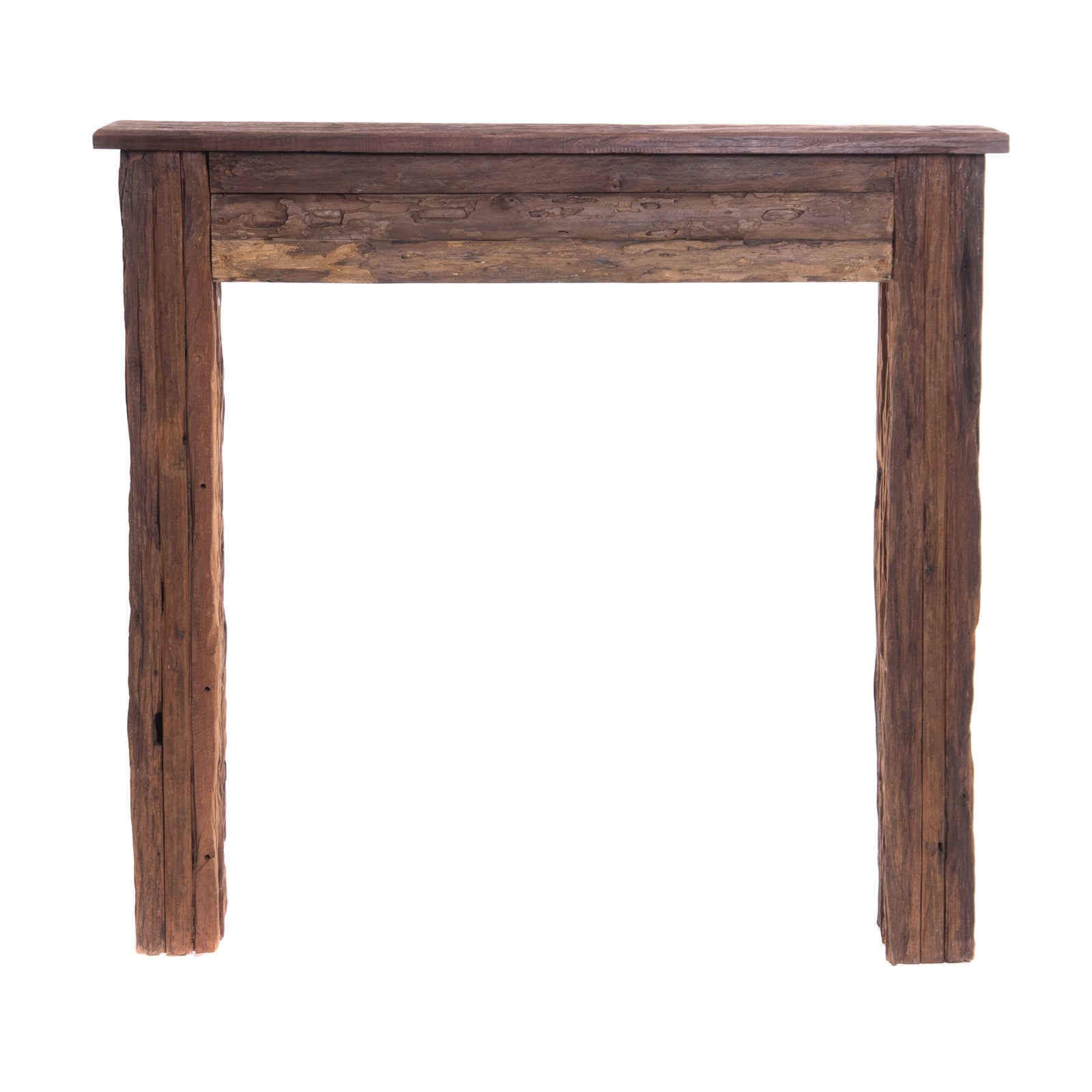 DEKO KAMIN KONSOLE "COTTAGE" | Mahagoni Holz, 106 cm | Kaminumrandung