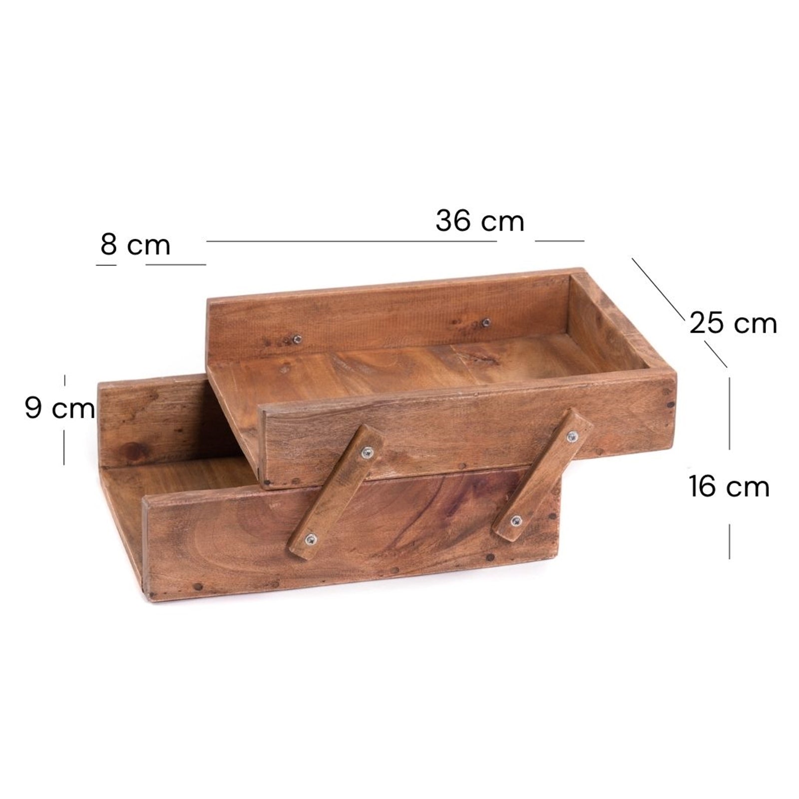 DOKUMENTENABLAGE "SLIDE" | Mahagoni Holz, 2 Fächer | Büro Organizer