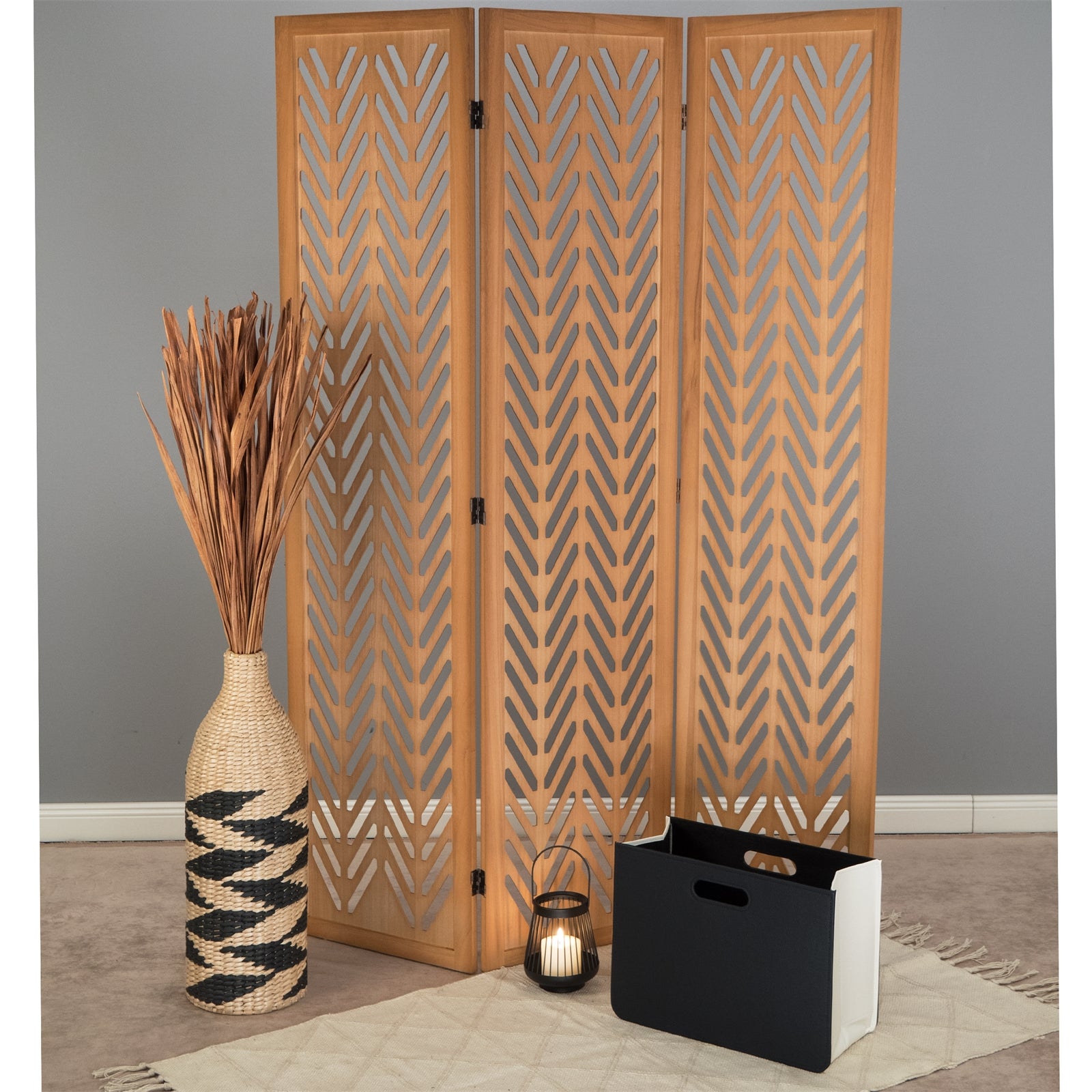 RAUMTEILER "MANTRA" | 170 cm, Holz | Natur Paravent, Raumtrenner