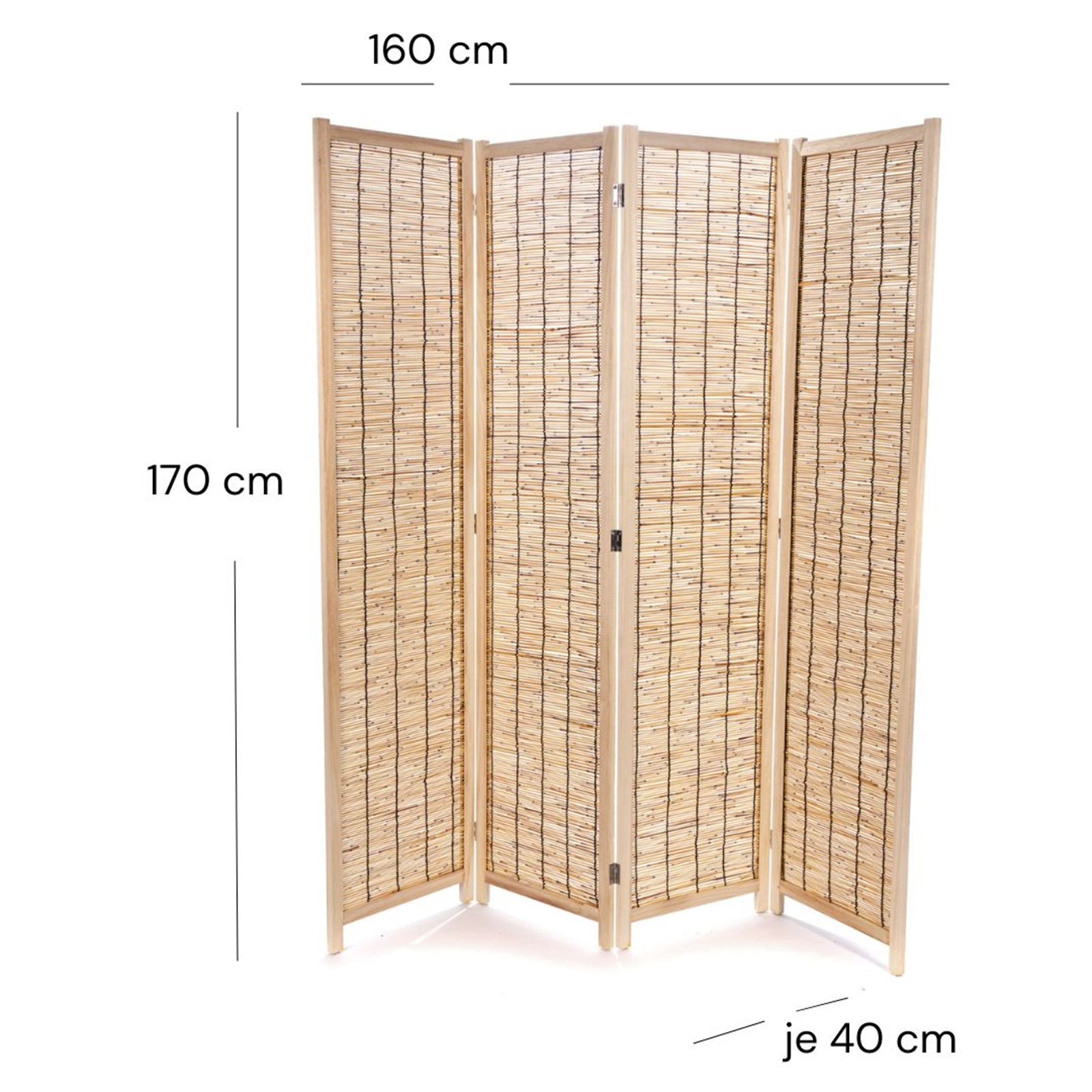 RAUMTEILER "GRAN PLAYA" | Schilfrohr, 170x160 cm | Paravent