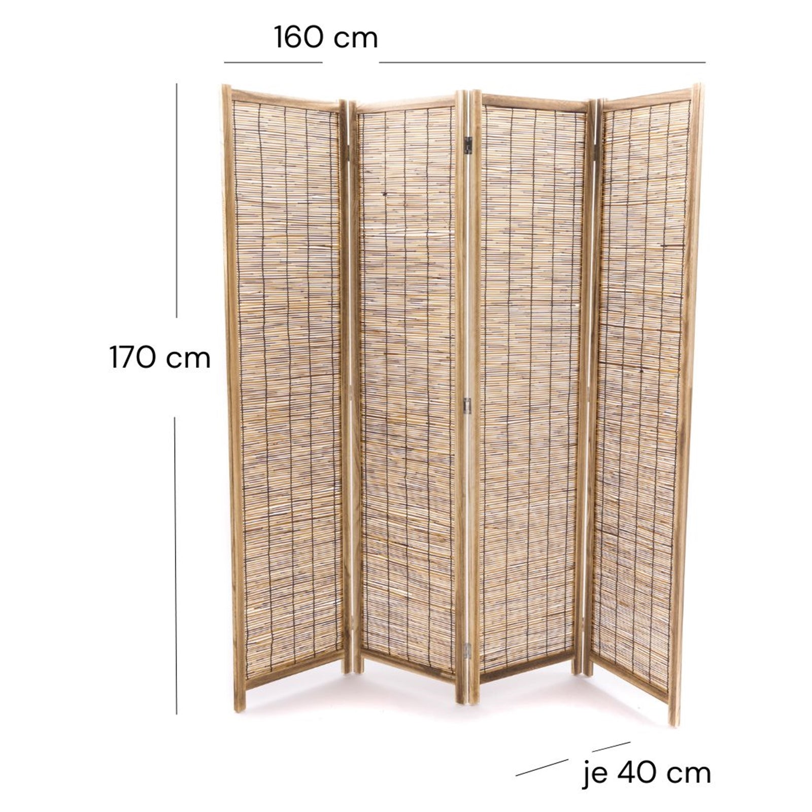 RAUMTEILER "GRAN PLAYA" | Schilfrohr, 170x160 cm | Paravent