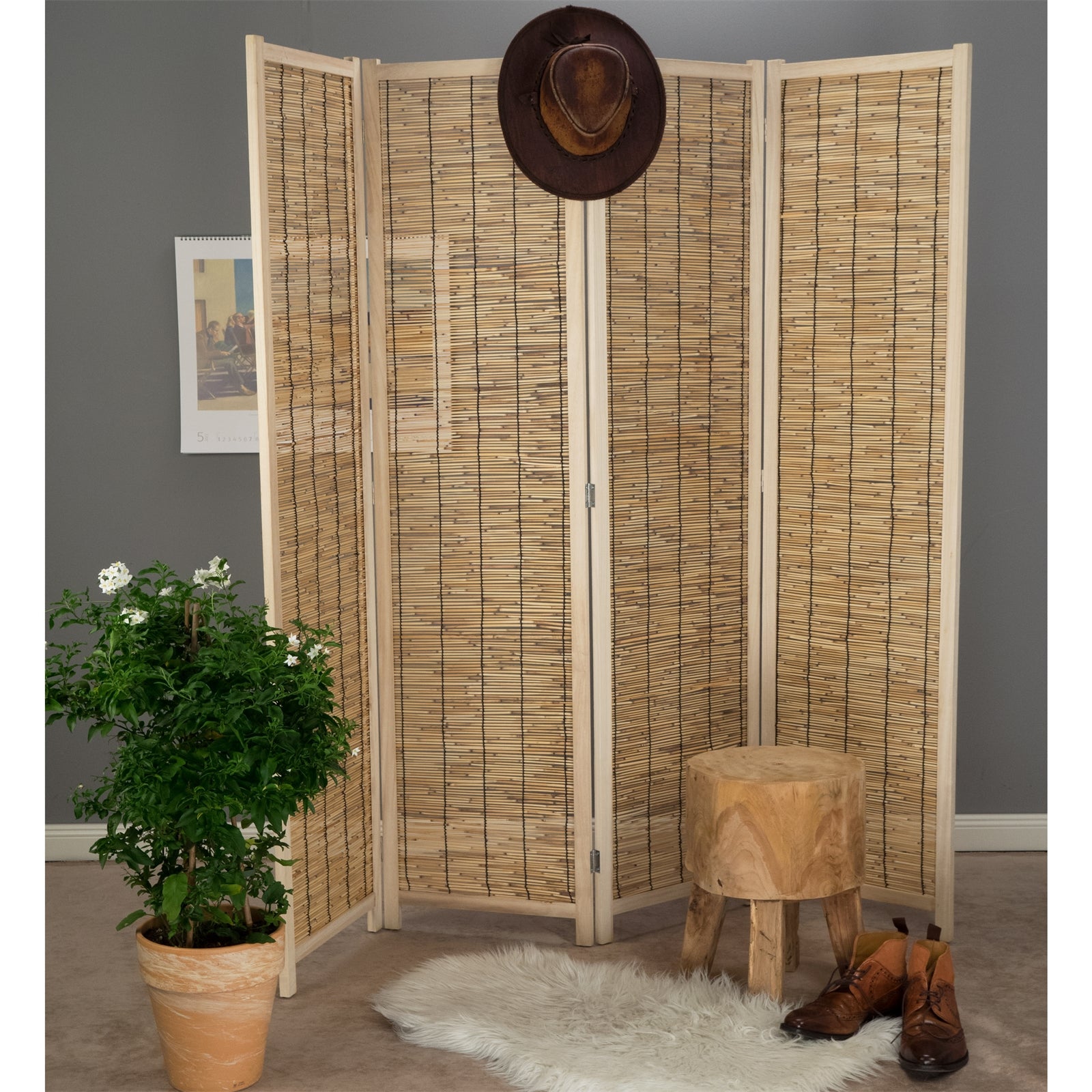 RAUMTEILER "GRAN PLAYA" | Schilfrohr, 170x160 cm | Paravent
