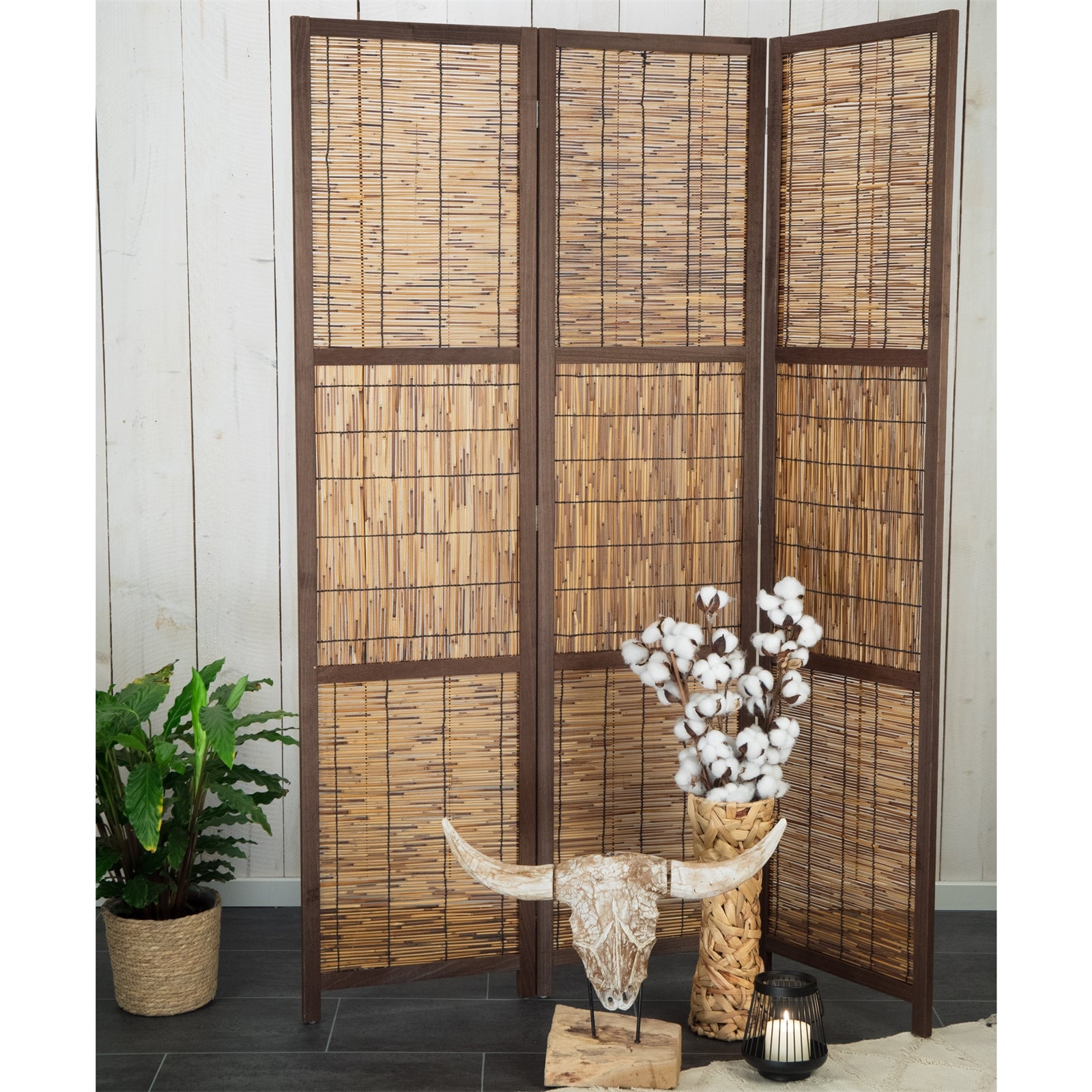 RAUMTEILER "CALA" | Schilfrohr, 170x120 cm | Natur Paravent