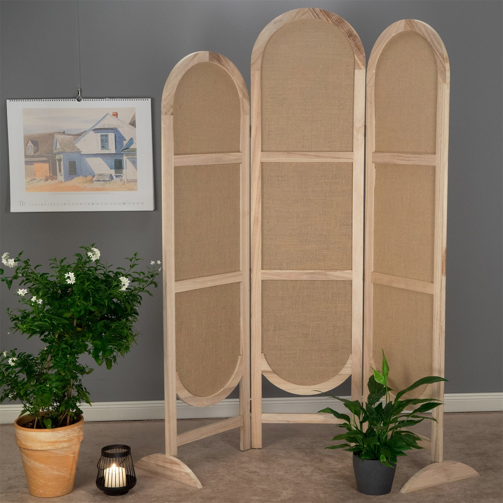 RAUMTEILER HALTER" "PORTA" | Holz, 33 cm | Paravent Stützfuß