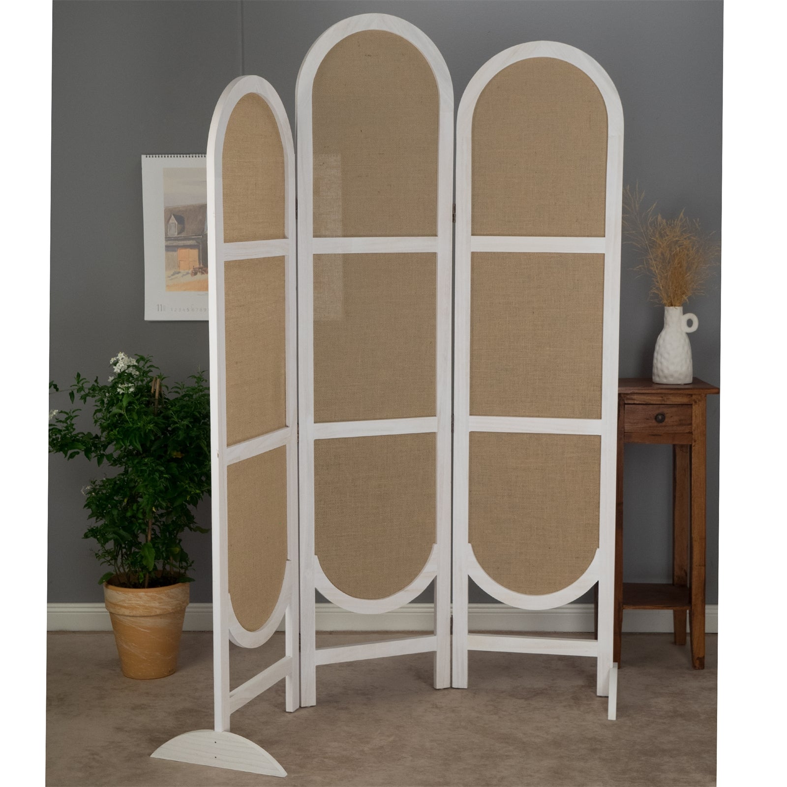 RAUMTEILER HALTER" "PORTA" | Holz, 33 cm | Paravent Stützfuß