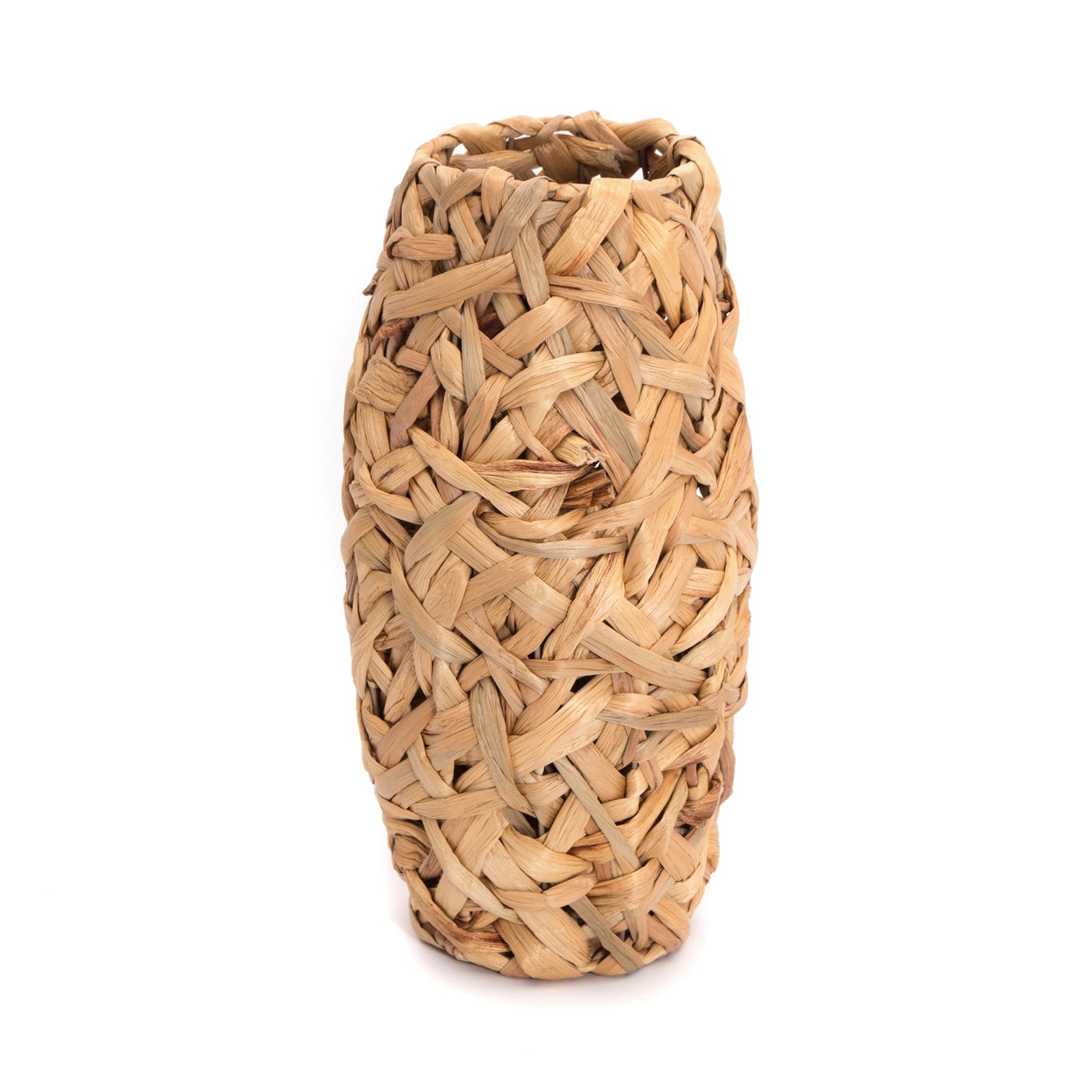NATUR BODEN VASE "CALIDA" | 40 cm, Wasserhyazinthe | Geflochtene Vase