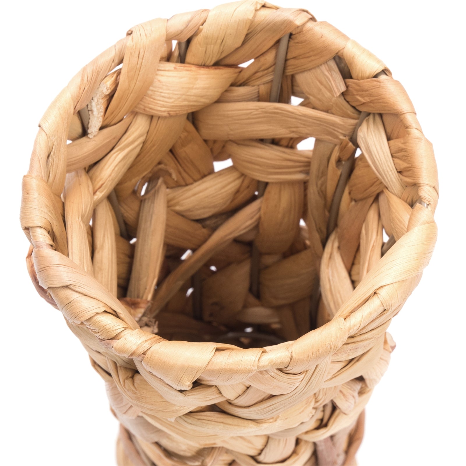 NATUR DEKO VASE "MALIDA" | Wasserhyazinthe, 40 cm | Geflochtene Vase