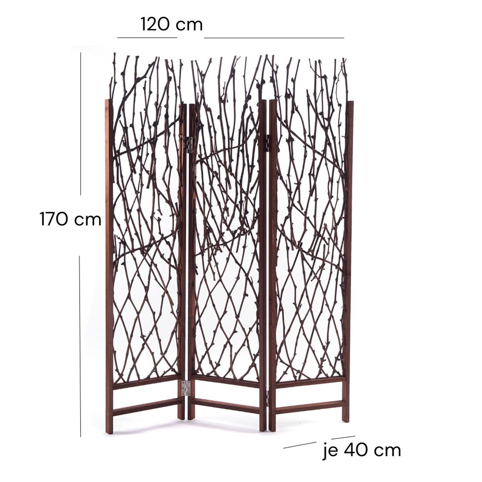 ZWEIGE RAUMTEILER "FORES" | 170cm, Holz | Äste Paravent