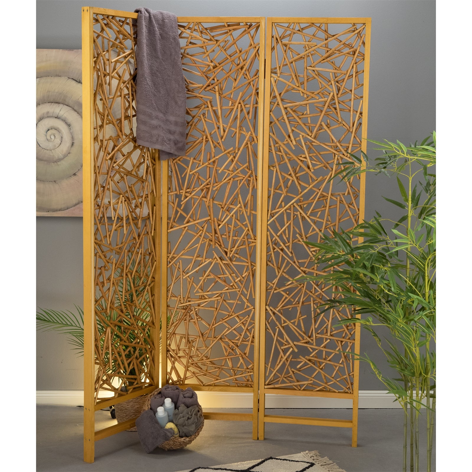 ÄSTE RAUMTEILER "PANEM" | 170cm, Holz | Zweige Paravent