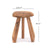RUNDER HOCKER "HEIDI" | 39 cm, Mahagoni Holz | Melk Schemel
