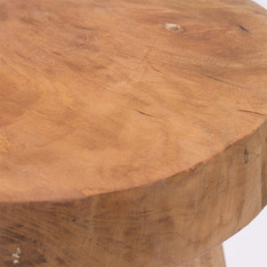 RUNDER HOCKER "KLARA" | Holz, 28 cm | Melk Schemel, Blumenhocker