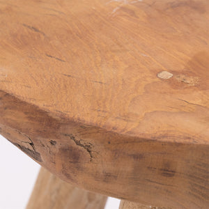 RUNDER HOCKER "KLARA" | Holz, 28 cm | Melk Schemel, Blumenhocker