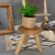 RUNDER HOCKER "KLARA" | Holz, 28 cm | Melk Schemel, Blumenhocker