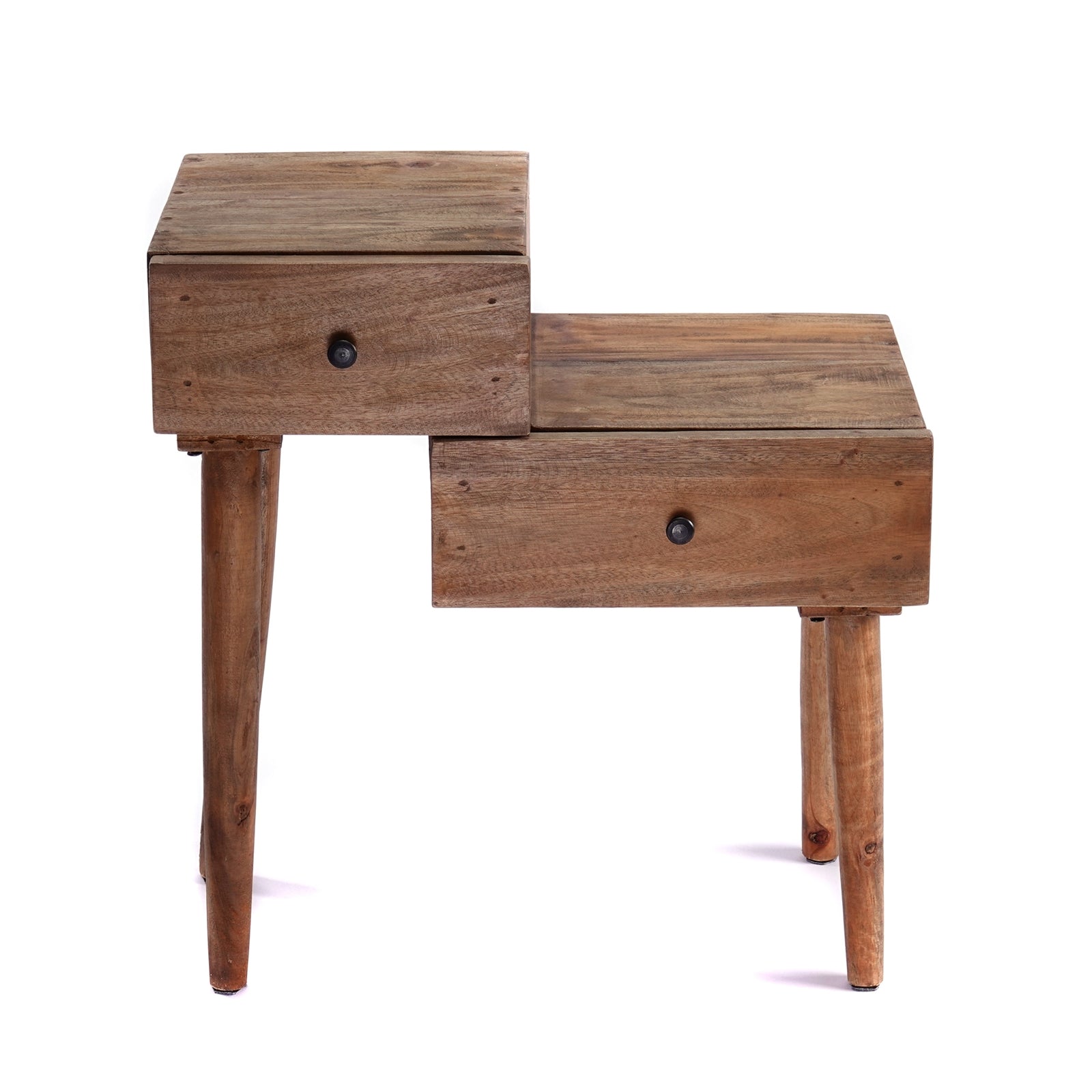 BEISTELLTISCH "LEVEL" | Mahagoni Holz, 66cm | Natur Beistelltisch