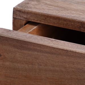 BEISTELLTISCH "LEVEL" | Mahagoni Holz, 66cm | Natur Beistelltisch