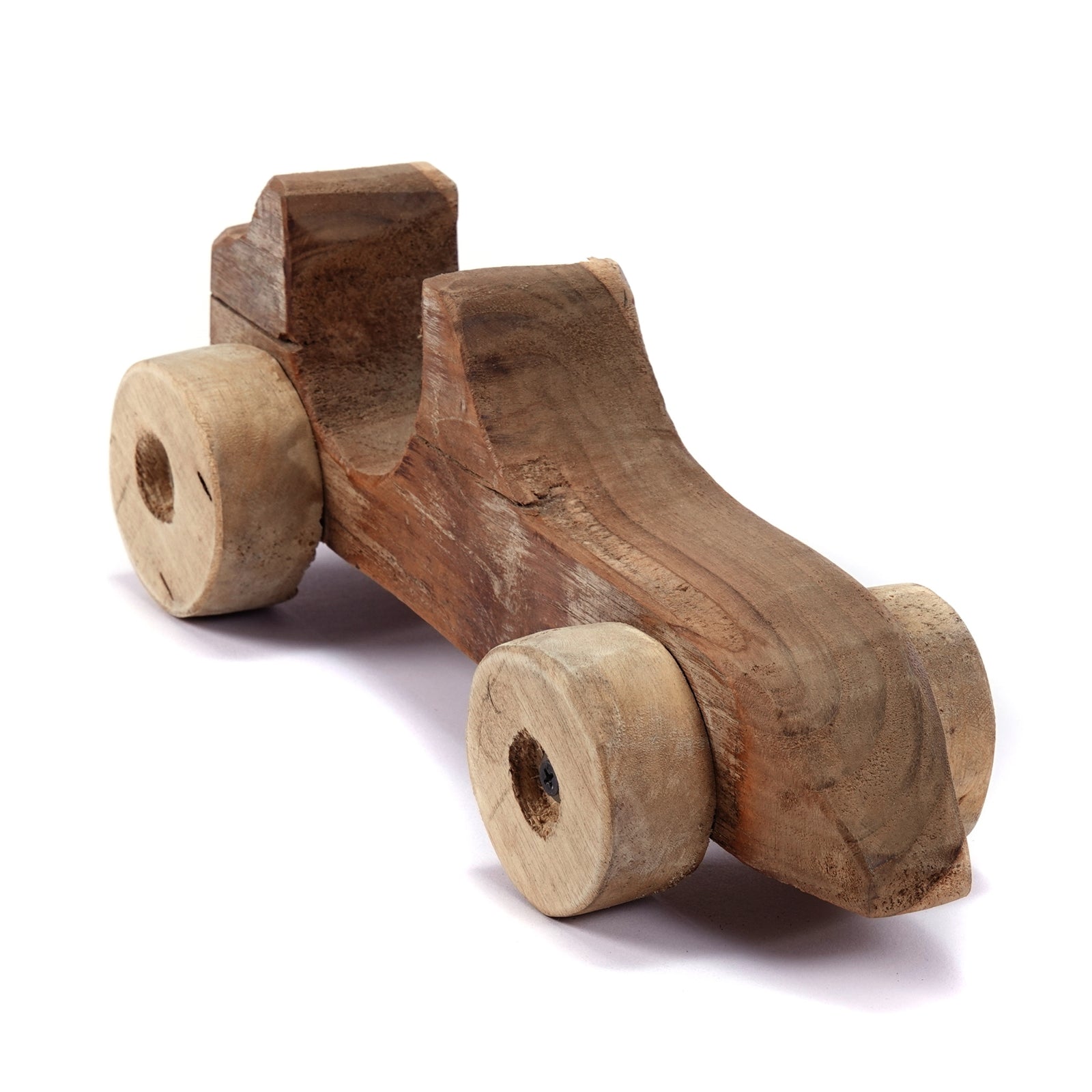 HOLZ AUTO "SPEEDY" | 30cm, Mahagoni Holz | Deko Figur Auto