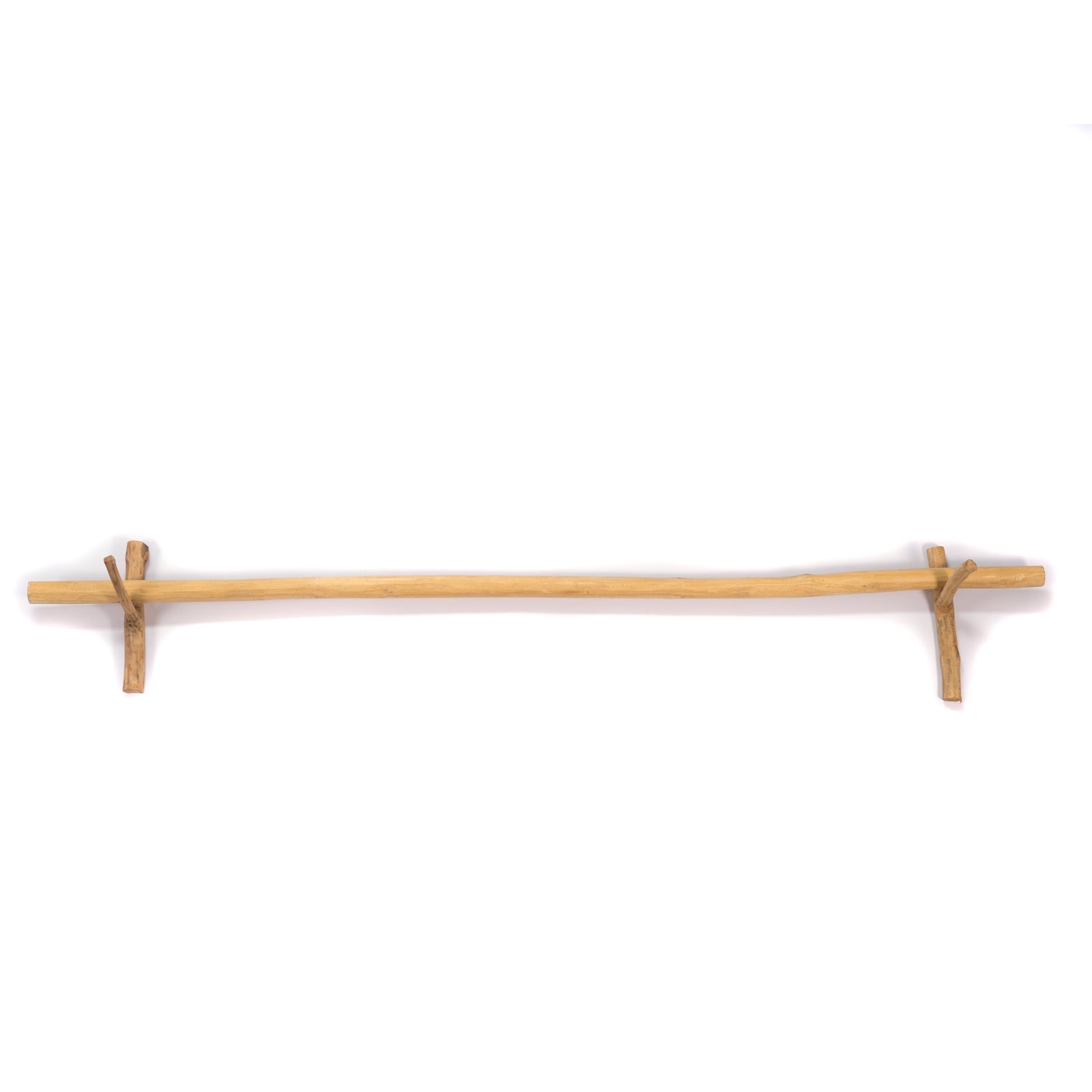 GARDINENSTANGE VARA | Teak 170cm Deko Ast Aufhänger Wandhalter Stange